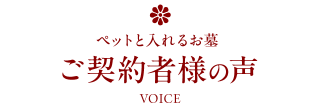 ご契約者様の声